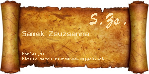 Samek Zsuzsanna névjegykártya